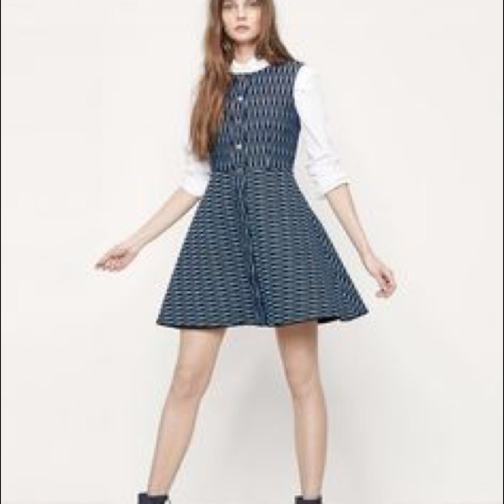 COPY - MAJE jacquard a-line dress